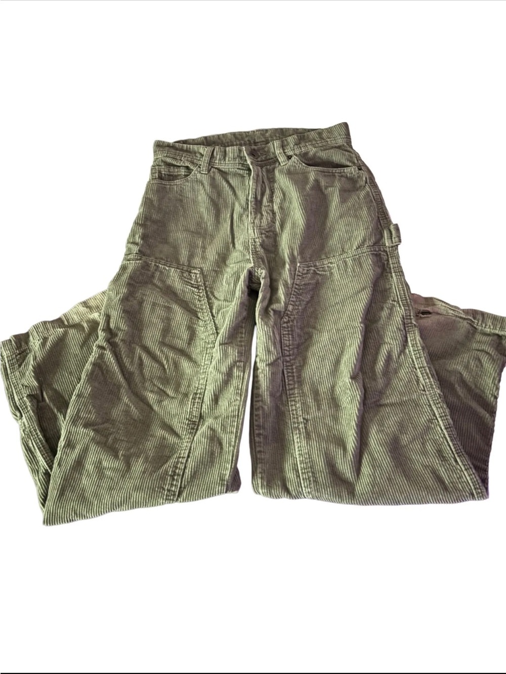 No Boundaries Army Green Baggy Wide Leg Cargo Pants 28x31